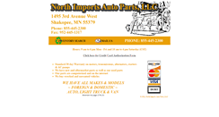 Desktop Screenshot of northimportsautoparts.com