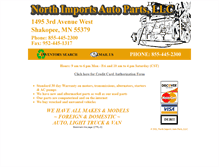 Tablet Screenshot of northimportsautoparts.com